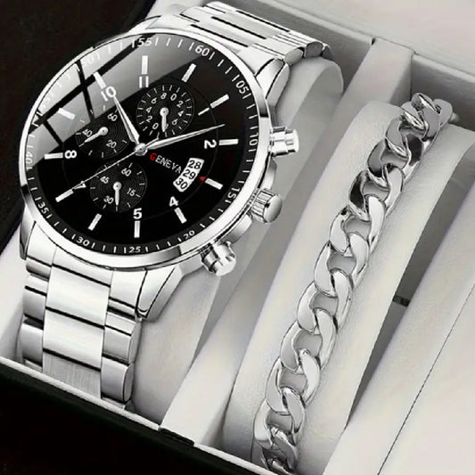 Fashion Temperament Men's Steel Strap Watch