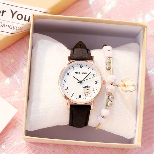 Waterproof Korean Cute Girlfriends Pointer Cartoon Electronic Quartz Watch